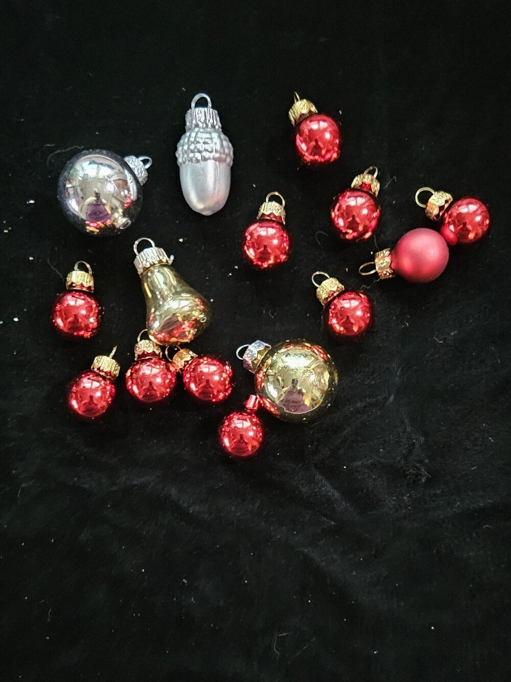 Red and Metallic Mini Ornaments Unbranded